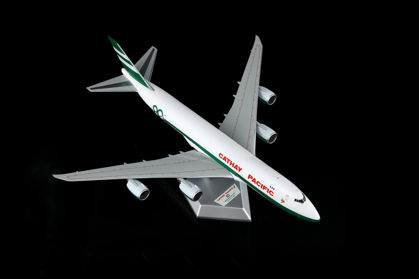 SQ Wings L2337FD 1:200 CATHAY PACIFIC B747-8F B-LJE 80th Anniversary Retro special colors Flaps Down