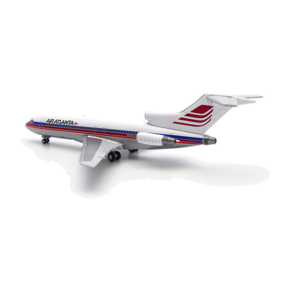 V1:400 1:400 scale Air Atlanta Boeing 727-100 N1187Z diecast model - rear three-quarter view