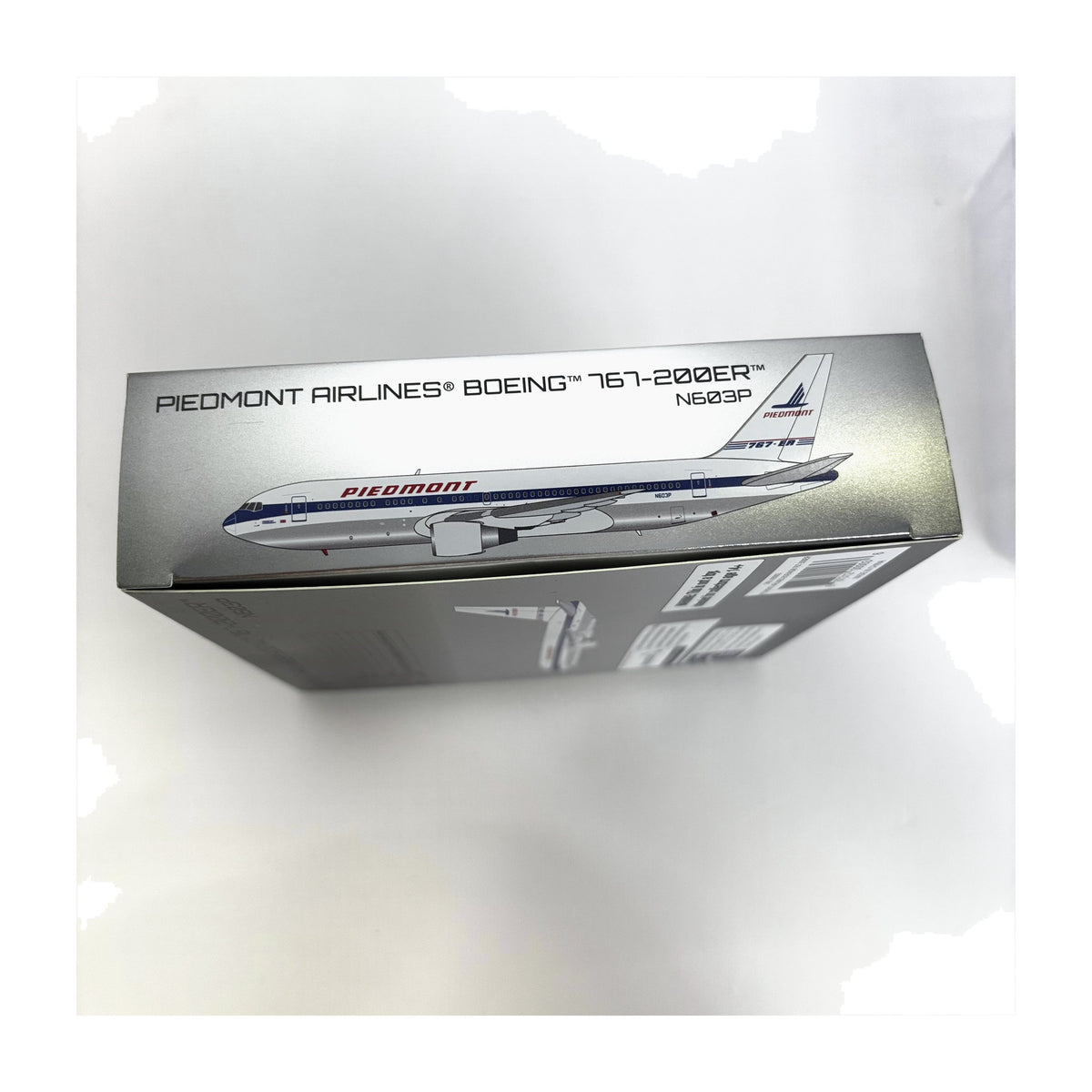 V1:400 1:400 scale Piedmont Airlines Boeing 767-200ER N603P diecast model - packaging side panel