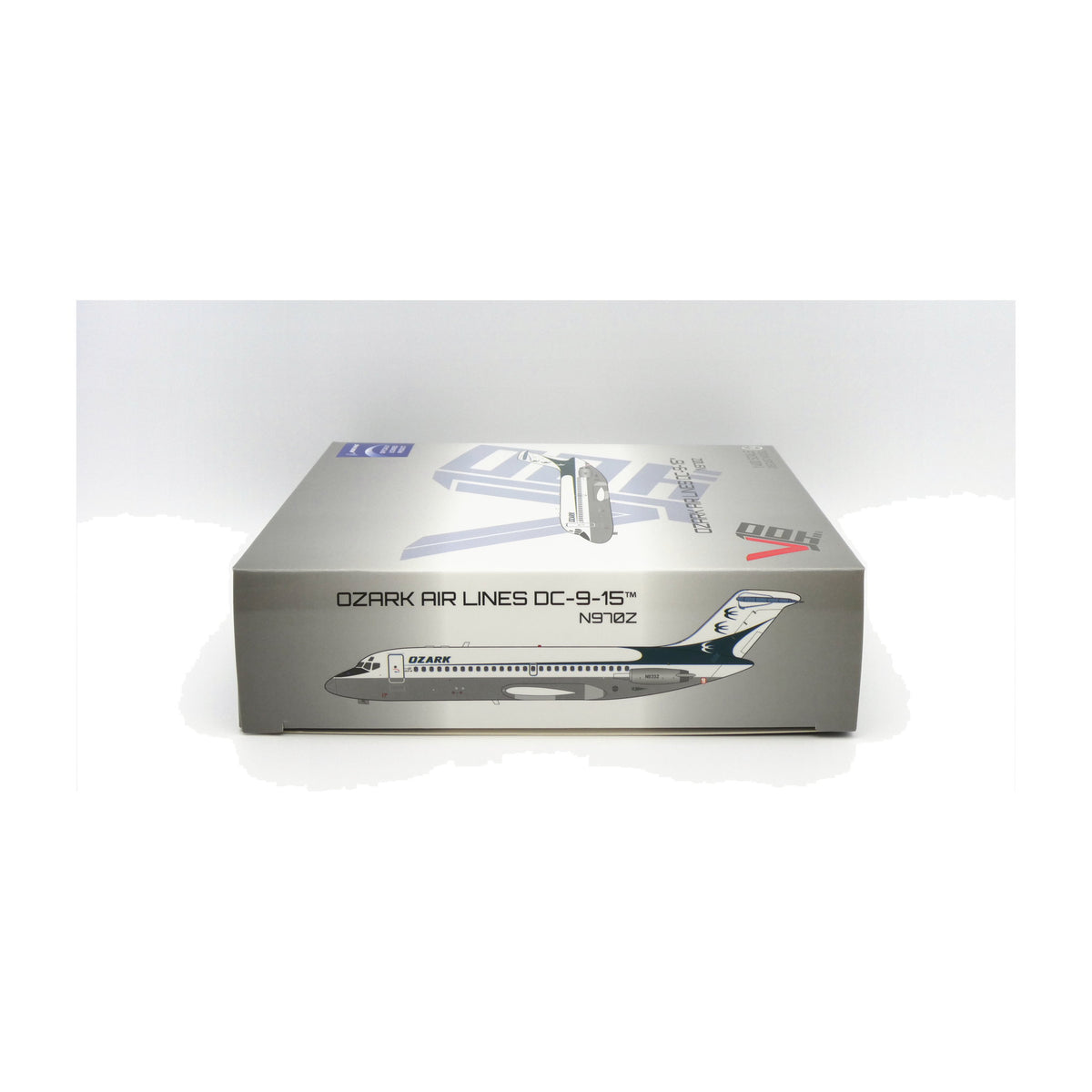 V1:400 1:400 scale Ozark Air Lines DC-9-15 N970Z diecast model - packaging side panel