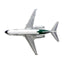 V1:400 1:400 scale Ozark Air Lines DC-9-15 N970Z diecast model - overhead planform view