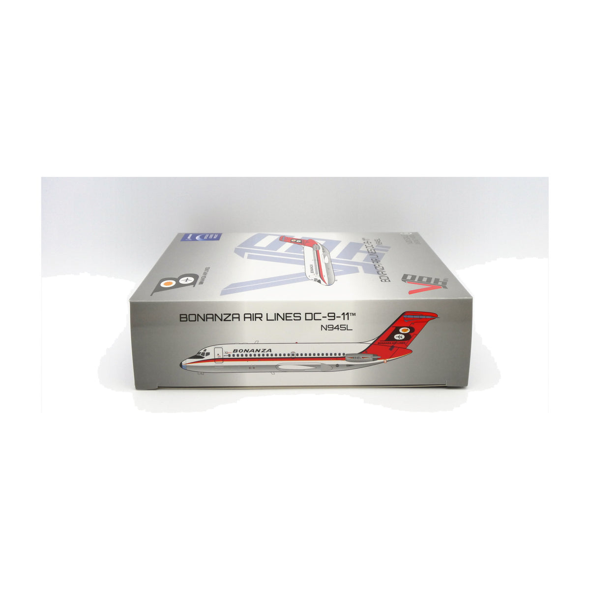V1:400 1:400 scale Bonanza Air Lines DC-9-11 N945L diecast model - packaging side panel