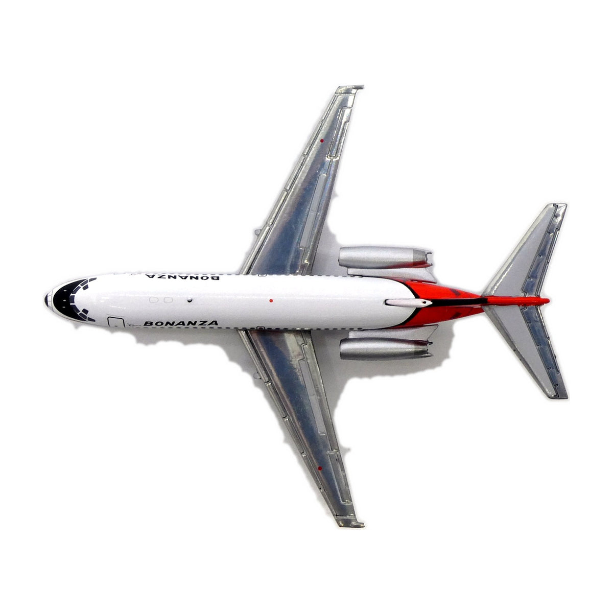 V1:400 1:400 scale Bonanza Air Lines DC-9-11 N945L diecast model - overhead planform view