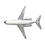V1:400 1:400 scale West Coast Airlines DC-9-14 N9102 diecast model - overhead planform view