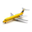 V1:400 1:400 scale Hughes Airwest DC-9-14 N948L diecast model - rear three-quarter view