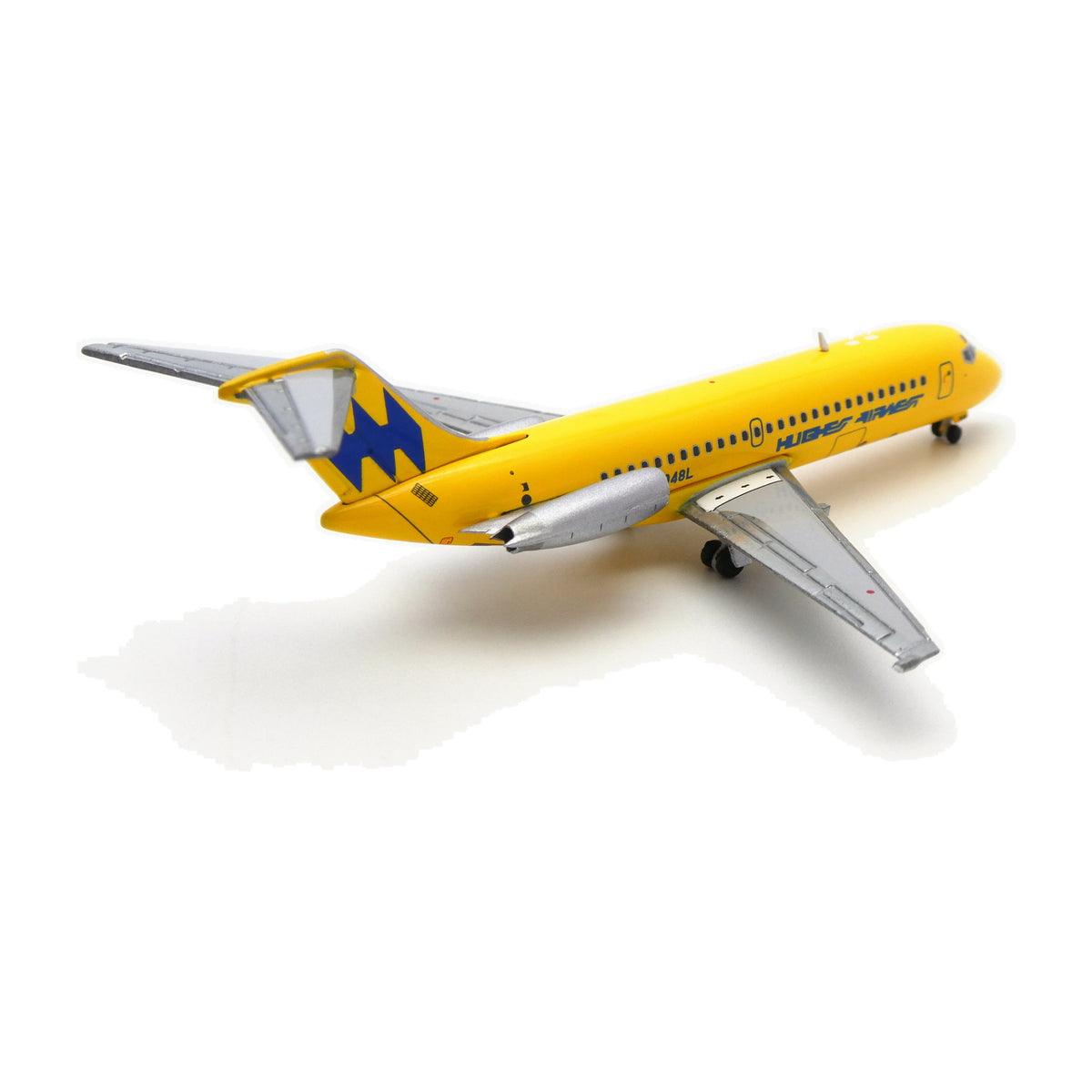 V1:400 1:400 scale Hughes Airwest DC-9-14 N948L diecast model - tail three-quarter view