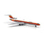 V1:400 1:400 scale PSA Boeing 727-200 Orange N535PS diecast model - nose three-quarter view