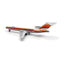 V1:400 1:400 scale PSA Boeing 727-200 Orange N535PS diecast model - rear three-quarter view
