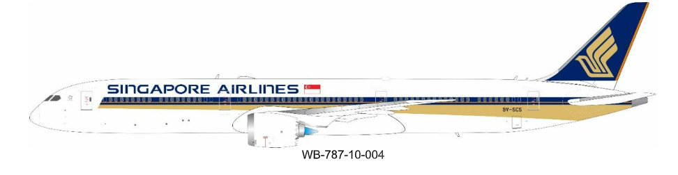 White Box Models WB-787-10-004 1:200 Singapore Airlines Boeing 787-10