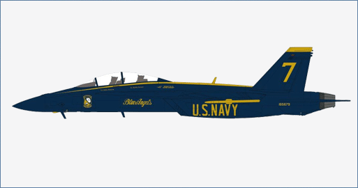 Hobby Master HA5128 1:72 F/A-18F "Blue Angels" #7 US Navy "75th Anniversary"