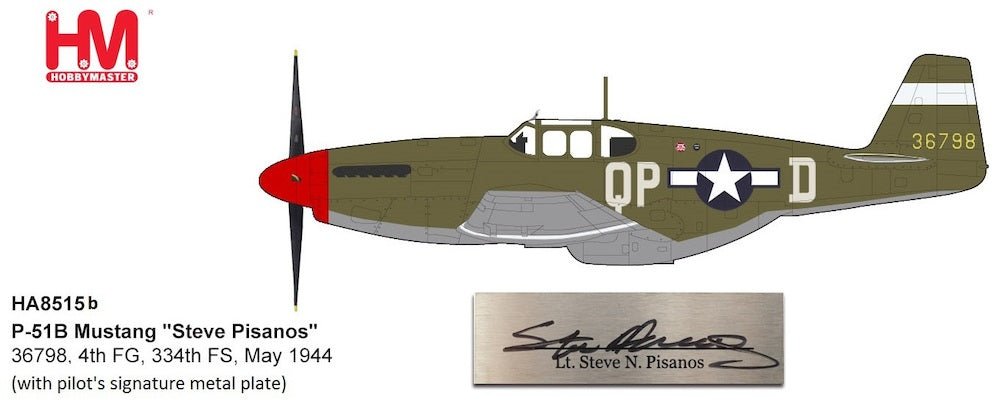 Hobby Master HA8515B 1:48 P-51B "Steve Pisanos" Signature Edition
