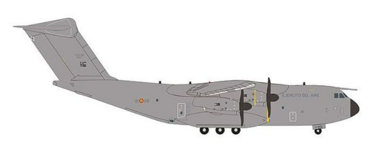 Pre-Order Herpa Wings 572729 1:200 Spanish Air force Airbus A400m 311th/312th Squadron, 31st Wing Zargoza Air Base