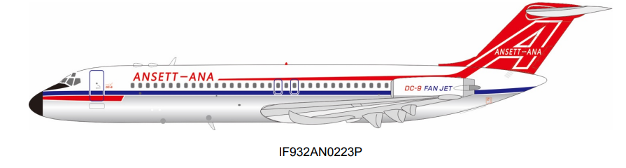 Pre-Order Inflight IF932AN0223P 1:200 Ansett ANA Douglas DC-9-31
