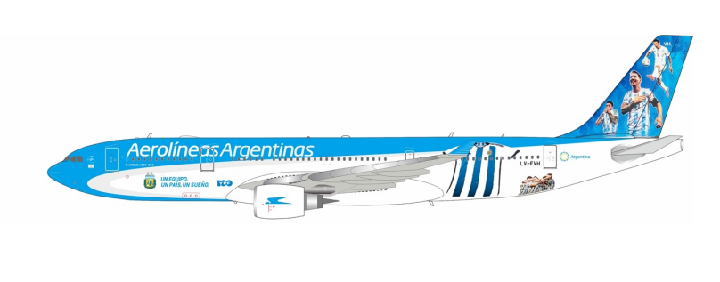 B-Models B-332-AR-WC 1:200 Aerolineas Argentinas Airbus A330-202