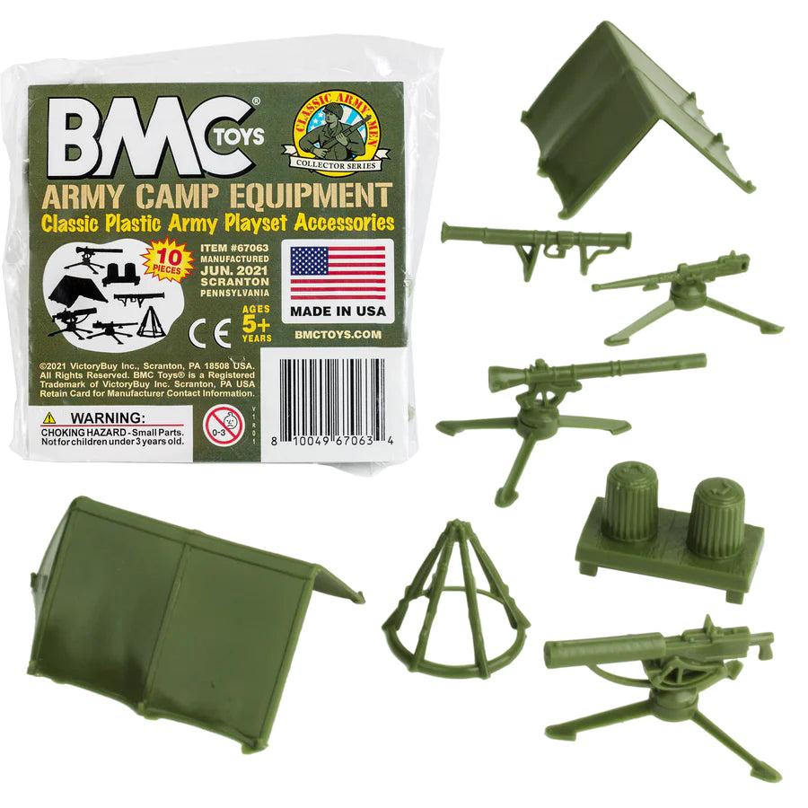 BMC Toys 67063 Classic Plastic Army Men Camp Equipment