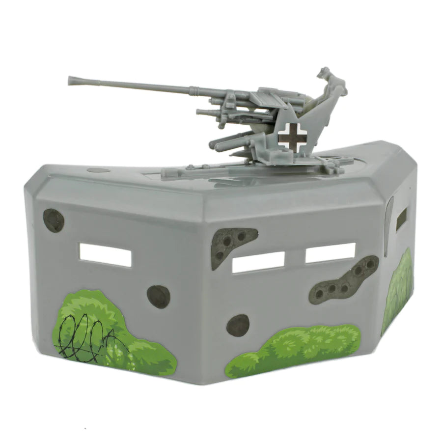 BMC Toys 49997 WWII Pillbox Bunker with Flak Defense Gun