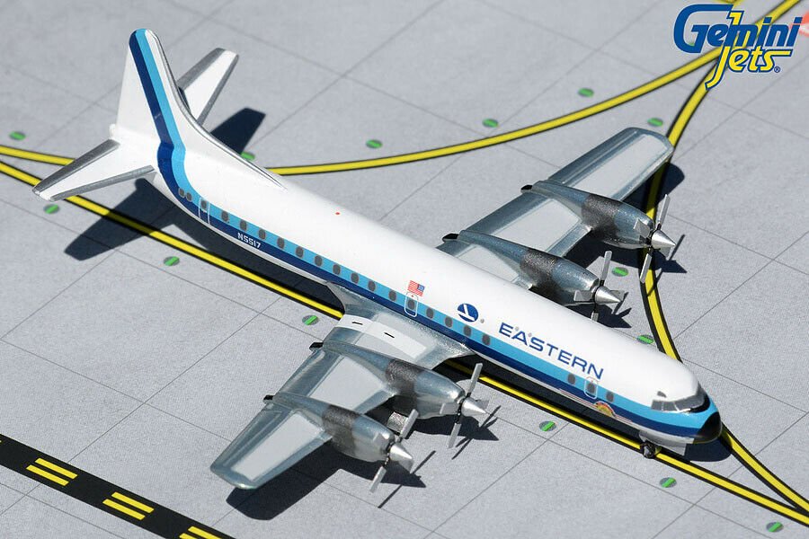 Gemini Jets GJEAL373 1:400 Eastern Airlines Lockheed L - 188 Electra (Polished Belly)