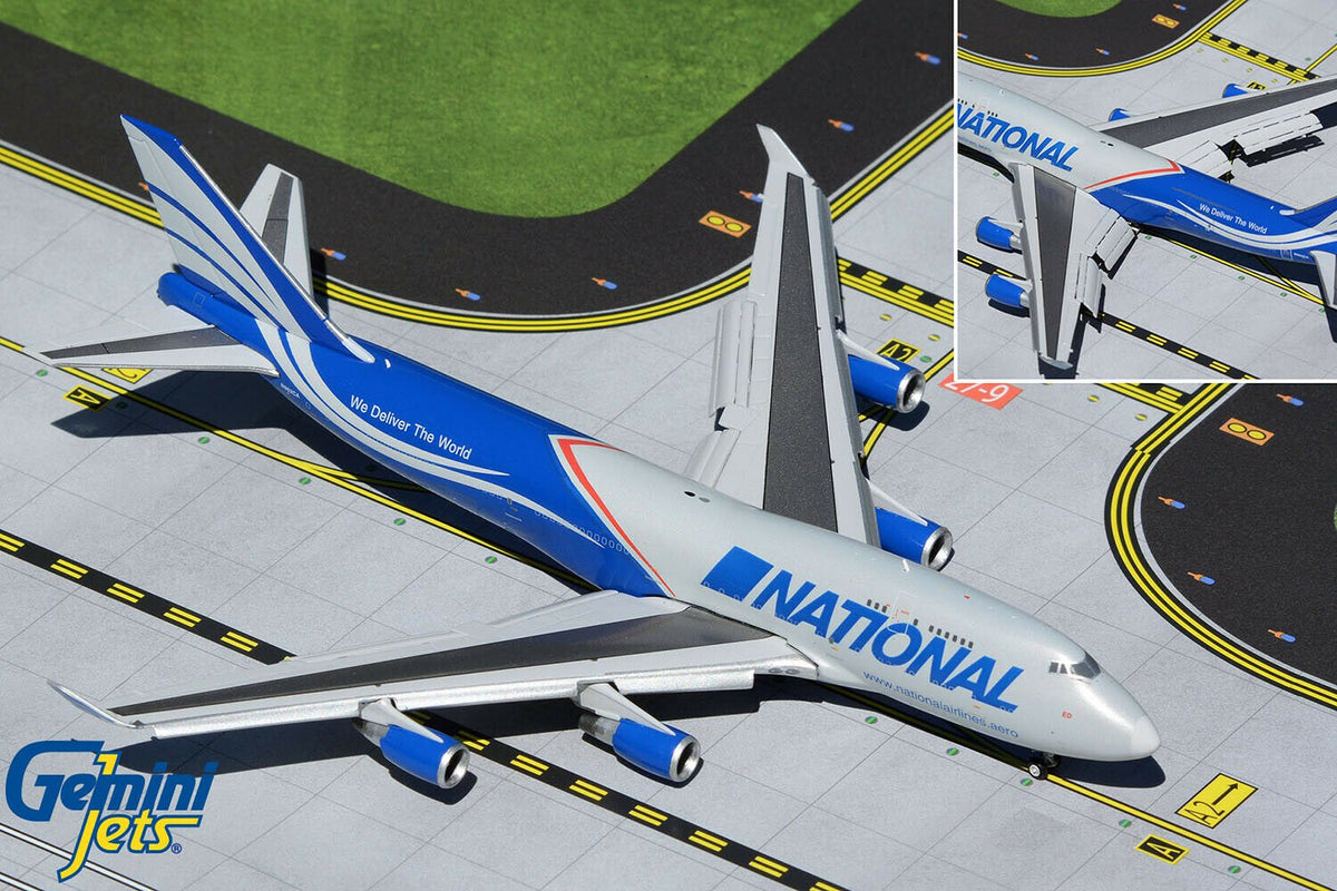Gemini Jets GJNCR2016F 1:400 National Airlines Boeing 747 - 400BCF (Flaps Down)
