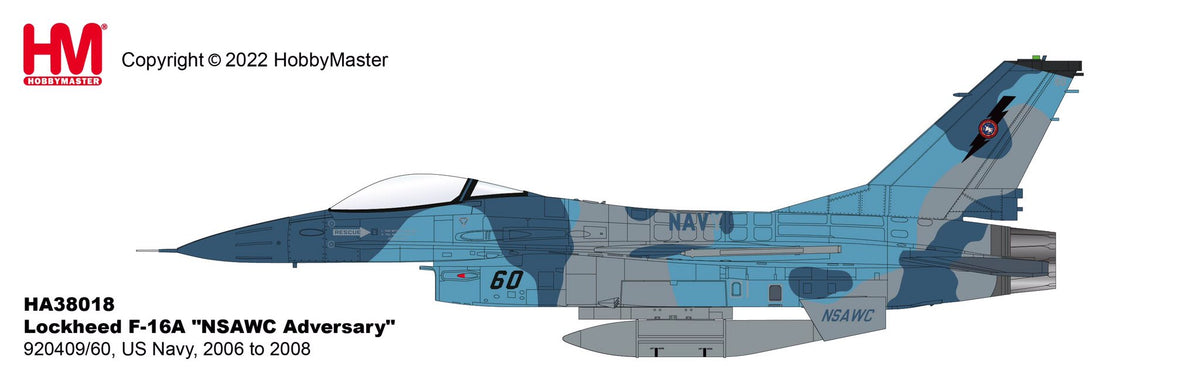 Hobby Master HA38018 1:72 F - 16A "NSAWC Adversary"