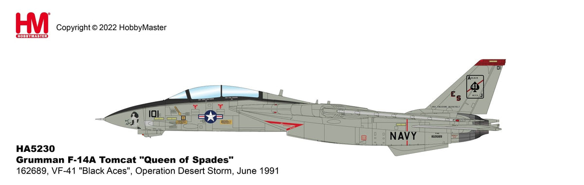 Hobby Master HA5230 1:72 F - 14A Black Aces "Queen Of Spades"