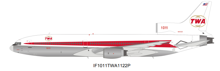 Inflight IF1011TWA1122P 1:200 TWA Lockheed L-1011 Tristar