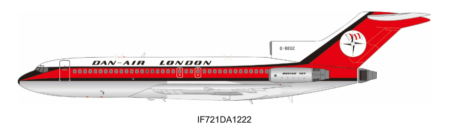 Inflight IF721DA1222 1:200 Dan-Air London Boeing 727-193