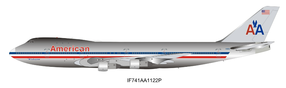 Inflight IF741AA1122P 1:200 American Airlines Boeing 747-123