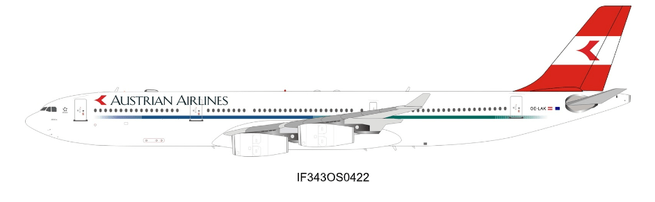 *Inflight IF343OS0422 1:200 Austrian Airlines Airbus A340 - 313