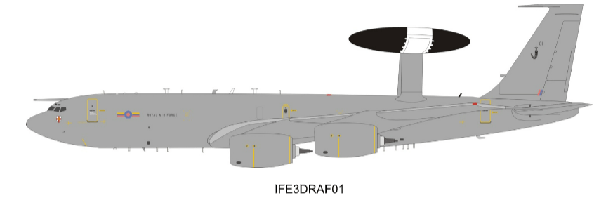 *InFlight IFE3DRAF01 1:200 RAF Boeing E - 3D Sentry