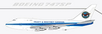 Jc Wings JC2PWC0286A 1:200 Pratt & Whitney Canada Boeing 747SP (Flaps Down)