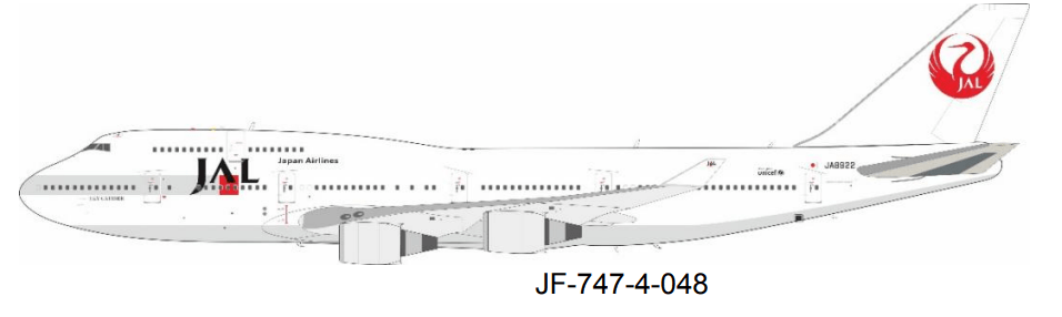 *JFox JF - 747 - 4 - 048 1:200 JAL Boeing 747 - 400
