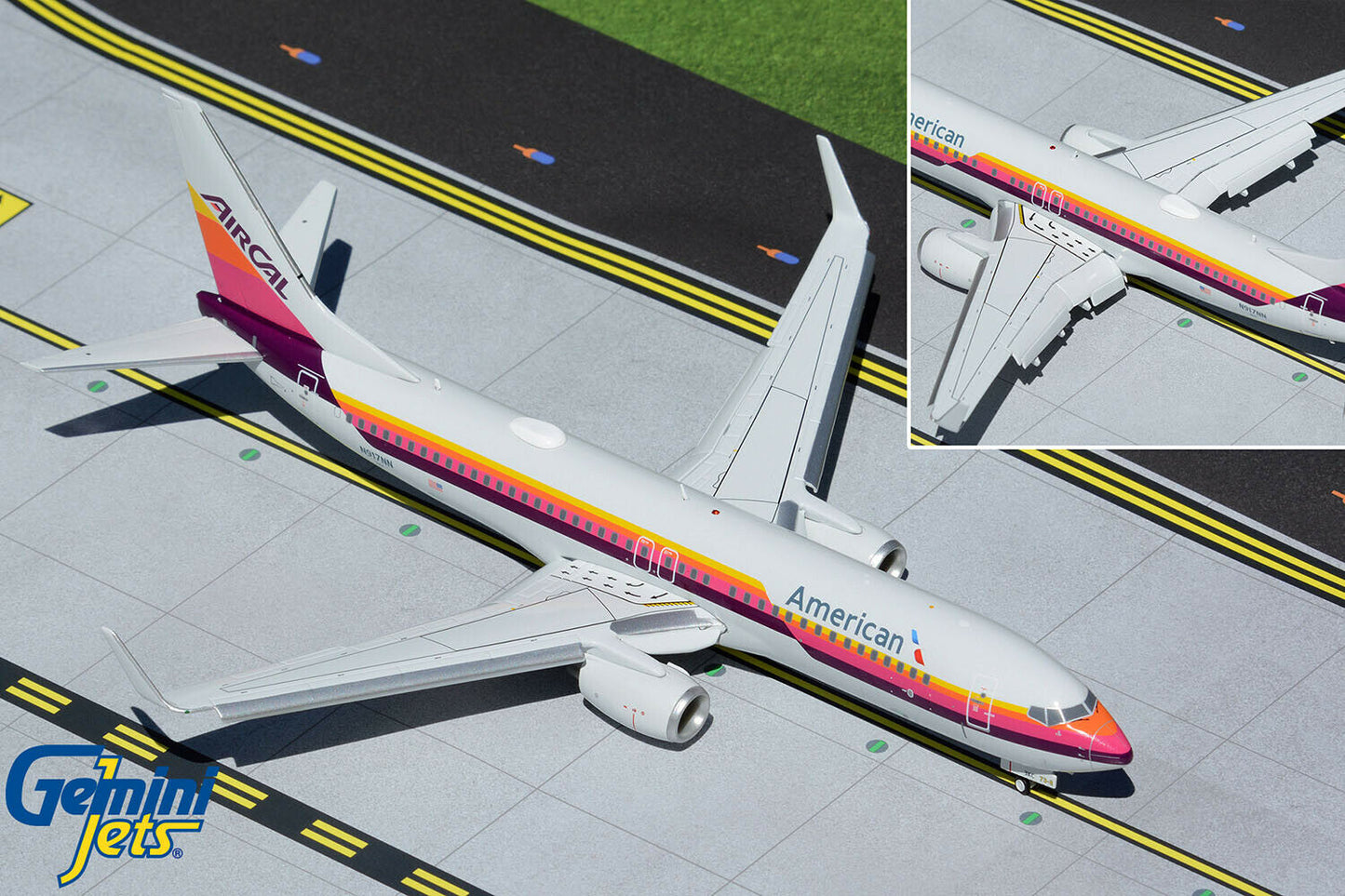 Gemini Jets G2AAL474F 1:200 American-AirCal Boeing 737-800 (Flaps Down)